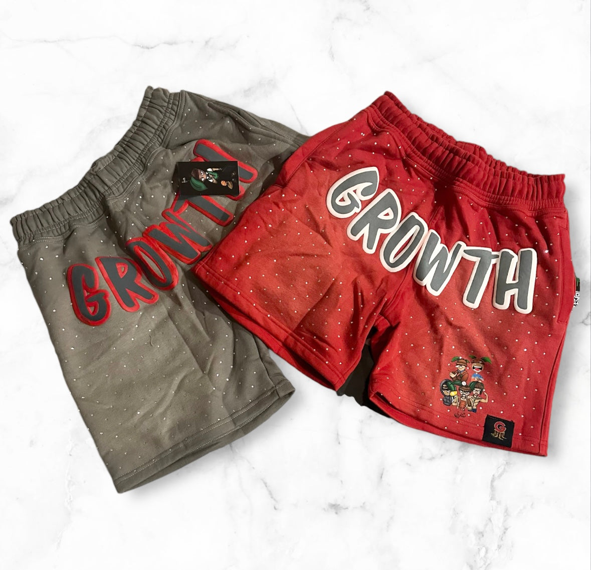 Red Bling Growth Shorts