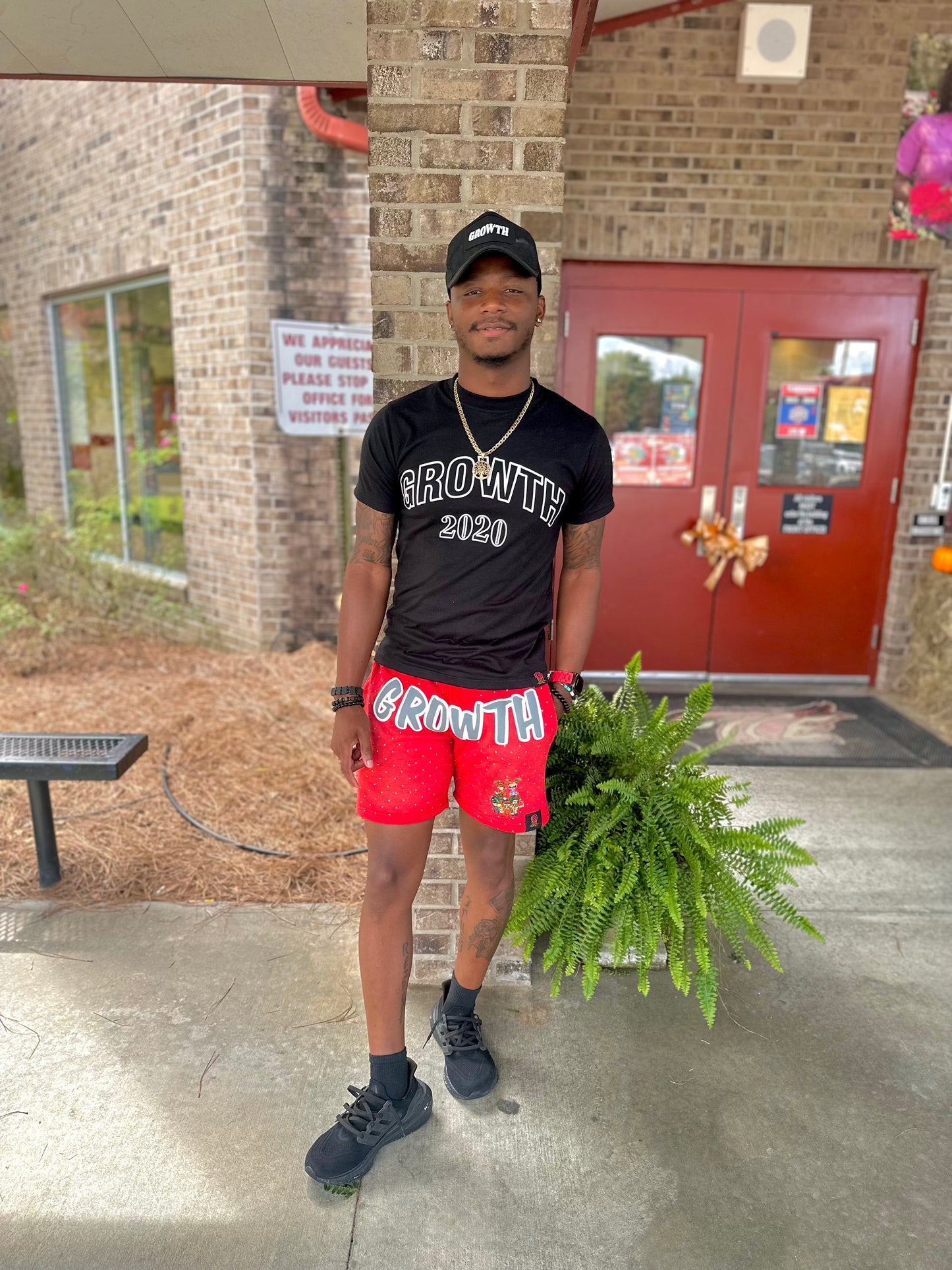 Red Bling Growth Shorts